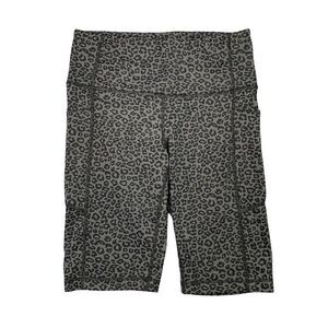 CRZ Yoga Biker Short Women S Small Leopard Multi High Rise Naked Feeling Pockets